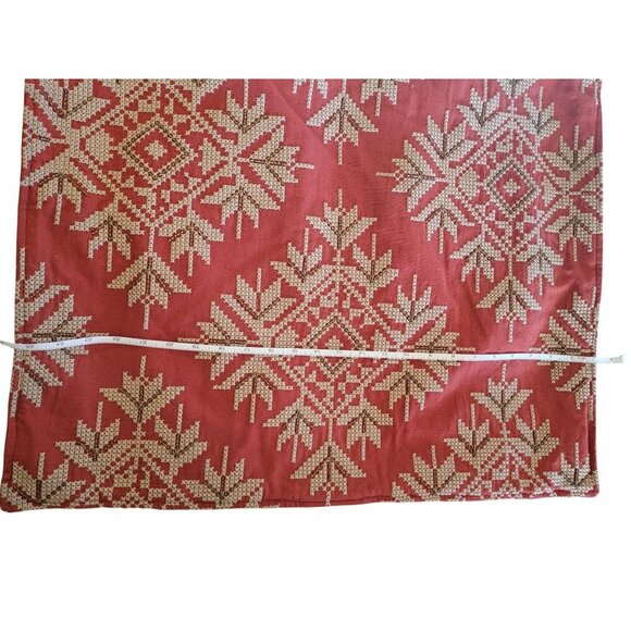 Pottery Barn Red & White Snowflake Pillow Cover Size 24”x 24” - Picture 15 of 15